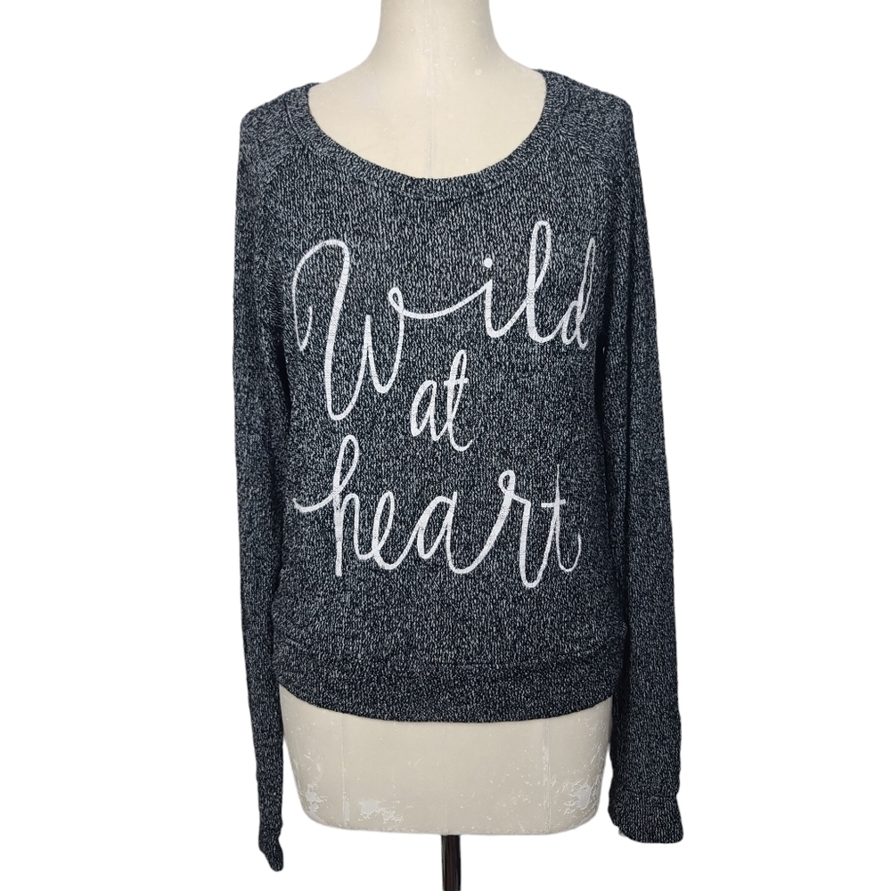 Stranded Wild At Heart Gray White Lightweight Swearshirt L